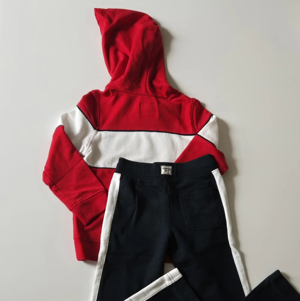 OshKosh/Red‎ Hoodie and Navy Blue Pants Set